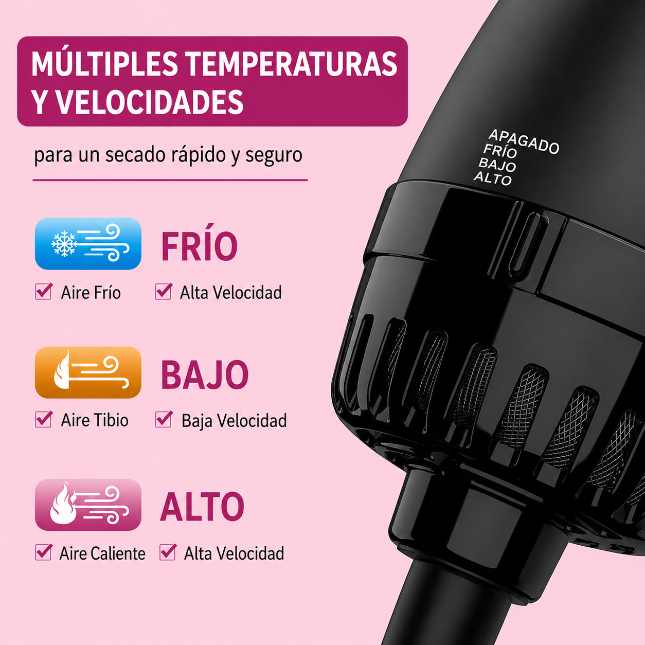 Cepillo Secador 4 en 1